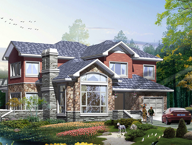 Two story villa design