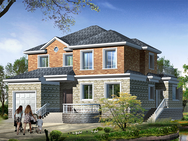 Two story villa design