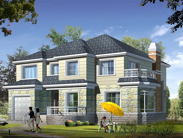 Two story villa design